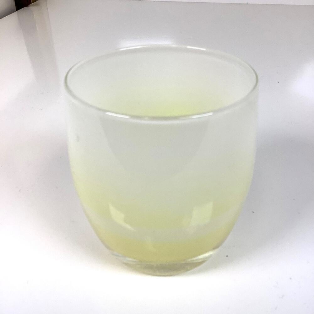 Glassybaby Angel Creamy Yellow Candle Holder Votive Pre Triskelion w/Sticker